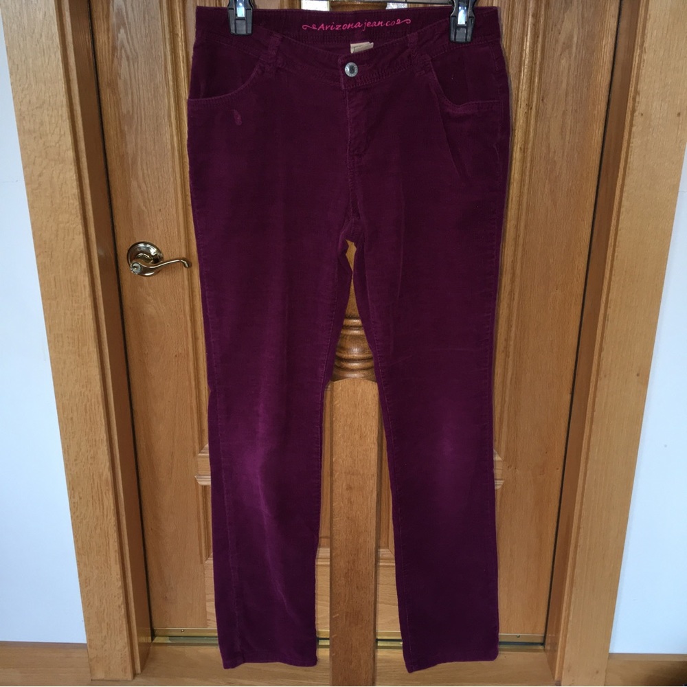 Corduroy Arizona jean co pants for a girl 16 regular color burgundy